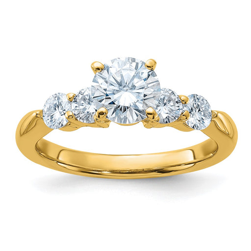 14k 1 5/8ct. D E F Pure Light Moissanite Engagement Ring
