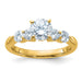 14k 1 5/8ct. D E F Pure Light Moissanite Engagement Ring