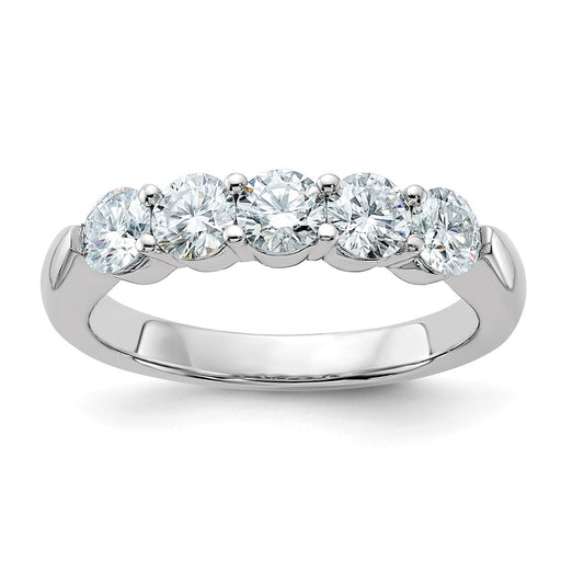 14kw 1 1/6ct. D E F Pure Light Moissanite Band