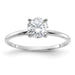 14kw 3/4ct. G H I True Light Round Moissanite Solitaire Ring