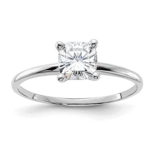 14kw 3/4ct. G H I True Light Cushion Moissanite Solitaire Ring