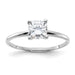 14kw 3/4ct. G H I True Light Cushion Moissanite Solitaire Ring