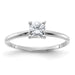 14kw 1/2ct. G H I True Light Cushion Moissanite Solitaire Ring