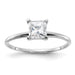 14kw 3/4ct. G H I True Light Princess Moissanite Solitaire Ring