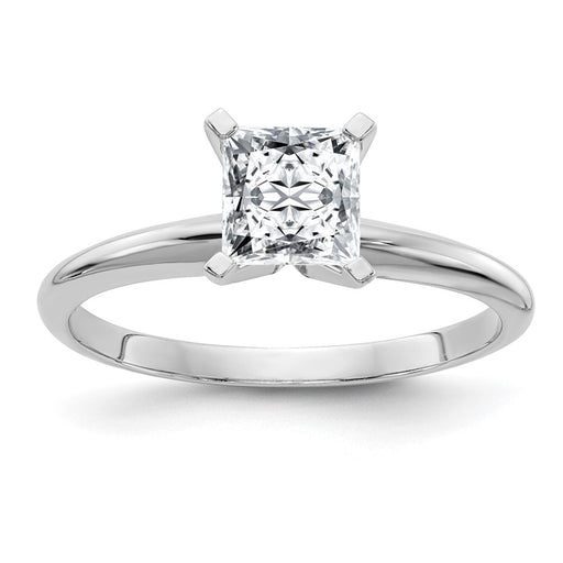 14kw 1ct. G H I True Light Princess Moissanite Solitaire Ring