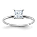 14kw 5/8ct. D E F Pure Light Princess Moissanite Solitaire Ring