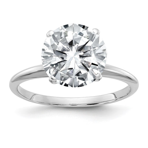 14kw 3ct. G H I True Light Round Moissanite Solitaire Ring