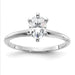 14kw 7/8ct. G H I True Light Oval Moissanite Solitaire Ring