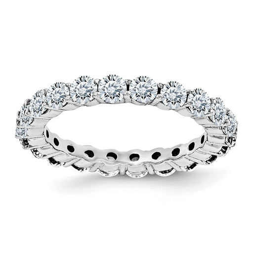 14kw 2 1/3ct. D E F Pure Light Moissanite Eternity Band