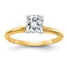 14k 1ct. G H I True Light Cushion Moissanite Solitaire Ring