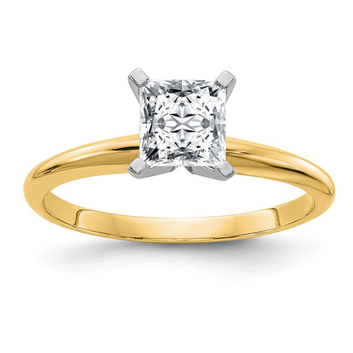 14k 1ct. G H I True Light Princess Moissanite Solitaire Ring