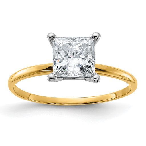 14k 1 1/3ct. G H I True Light Princess Moissanite Solitaire Ring