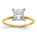 14k 1 1/3ct. G H I True Light Princess Moissanite Solitaire Ring