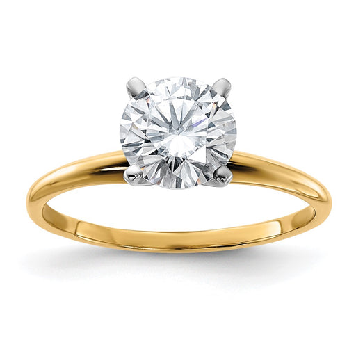 14k 1 3/4ct. G H I True Light Round Moissanite Solitaire Ring