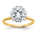 14k 3ct. G H I True Light Round Moissanite Solitaire Ring