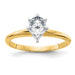 14k 7/8ct. G H I True Light Pear Moissanite Solitaire Ring