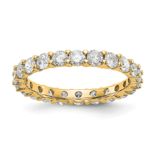 14k 2ct. D E F Pure Light Moissanite Eternity Band