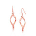14k Rose Gold Freeform Spiral Motif Drop Earrings Earrings Angelucci Jewelry   