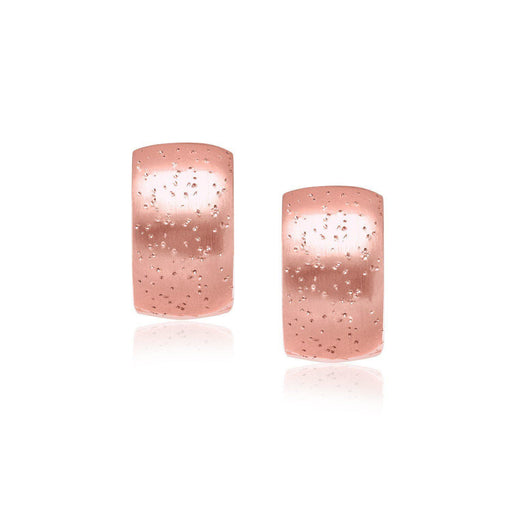 Sterling Silver Pink Tone Snuggable Stardust Style Earrings Earrings Angelucci Jewelry   