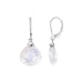 Earrings with Rainbow Moonstone Teardrops in Sterling Silver Earrings Angelucci Jewelry   