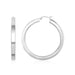 High Polish Tube Hoop Earrings in Sterling Silver Earrings Angelucci Jewelry   
