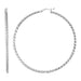 Hoop Earrings with Twist Texture in Sterling Silver Earrings Angelucci Jewelry   