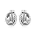 Polished Love Knot Earrings with Interlocking Rings in Sterling Silver Earrings Angelucci Jewelry   