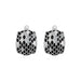 Snake Skin Pattern Earrings with Enamel and Cubic Zirconia in Sterling Silver Earrings Angelucci Jewelry   