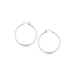 Sterling Silver Rhodium Plated Thin and Polished Hoop Style Earrings (35mm) Earrings Angelucci Jewelry   