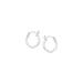 Sterling Silver Rhodium Plated Thin and Small Polished Hoop Earrings (10mm) Earrings Angelucci Jewelry   