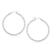 Sterling Silver Rhodium Plated Woven Style Polished Hoop Earrings Earrings Angelucci Jewelry   