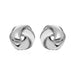 Textured and Polished Love Knot Earrings in Sterling Silver Earrings Angelucci Jewelry   