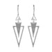 Textured Graduated Triangle Earrings in Sterling Silver Earrings Angelucci Jewelry   