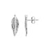 Textured Leaf Earrings in Sterling Silver Earrings Angelucci Jewelry   