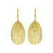 Textured Oval Earrings with Yellow Finish in Sterling Silver Earrings Angelucci Jewelry   