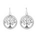 Tree of Life Cutout Earrings in Sterling Silver Earrings Angelucci Jewelry   