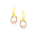 14k Tri-Color Gold Open Entwined Ring Earrings Earrings Angelucci Jewelry   