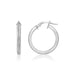 14k Two-Tone Gold Hoop Earrings with Glitter Center Earrings Angelucci Jewelry   