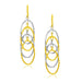 14k Two-Tone Gold Multiple Layer Interlaced Earrings Earrings Angelucci Jewelry   