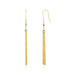 14k Two-Tone Yellow and White Gold Ball and Multi-Strand Tassel Earrings Earrings Angelucci Jewelry   