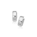 10k White Gold Snuggable Hoop Earrings Earrings Angelucci Jewelry   