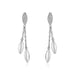 14k White Gold and Diamond Puff Marquise Dangle Earrings (1/4 cttw) Earrings Angelucci Jewelry   