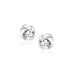 14k White Gold Classic Love Knot Stud Earrings Earrings Angelucci Jewelry   