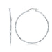 14k White Gold Diamond Cut Hoop Earrings (1 3/4 inch Diameter) Earrings Angelucci Jewelry   