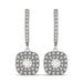 14k White Gold Double Halo Cushion Outer Shaped Diamond  Earrings (3/4 cttw) Earrings Angelucci Jewelry   