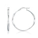 14k White Gold Mobius Twisted Hoop Earrings Earrings Angelucci Jewelry   