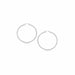 14k White Gold Polished Hoop Earrings (15 mm) Earrings Angelucci Jewelry   