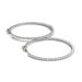 14k White Gold Slim Two Sided Diamond Hoop Earrings (1 1/2 cttw) Earrings Angelucci Jewelry   