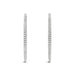 14k White Gold Slim Two Sided Diamond Hoop Earrings (1 1/2 cttw) Earrings Angelucci Jewelry   