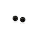 14k White Gold Stud Earrings with Black 5mm Faceted Cubic Zirconia Earrings Angelucci Jewelry   
